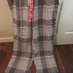 Plaid pajama bottoms